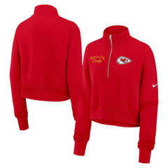 Kansas City Chiefs Women's Primetime Phoenix Half-Zip Sweatshirt Red