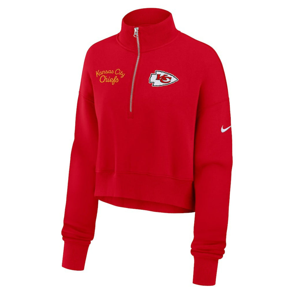 Kansas City Chiefs Women's Primetime Phoenix Half-Zip Sweatshirt Red