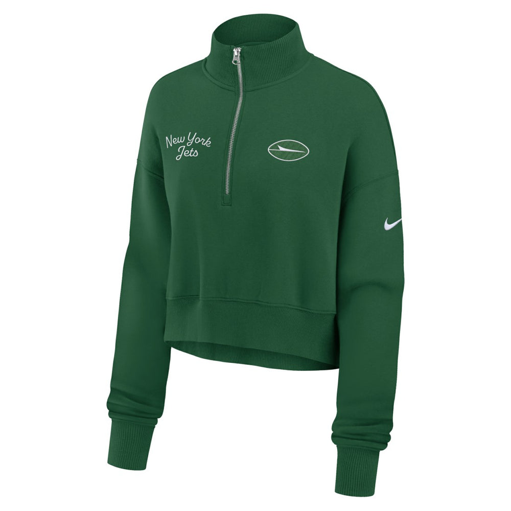 New York Jets Women's Primetime Phoenix Half-Zip Sweatshirt Green