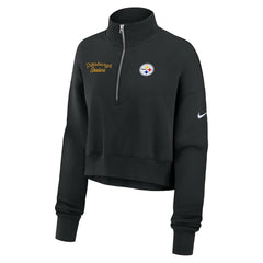 Pittsburgh Steelers Women's Primetime Phoenix Half-Zip Sweatshirt Black