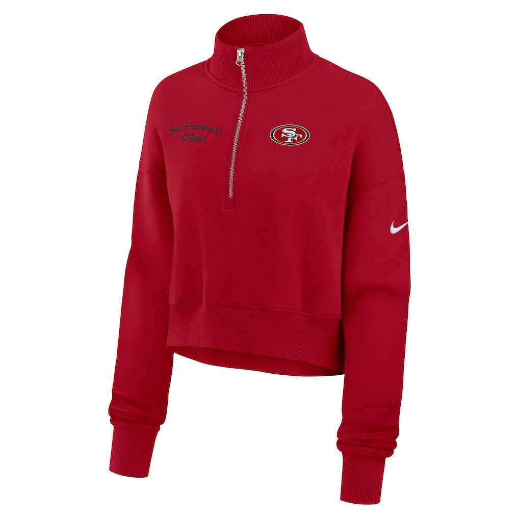 San Francisco 49ers Women's Primetime Phoenix Half-Zip Sweatshirt Scarlet