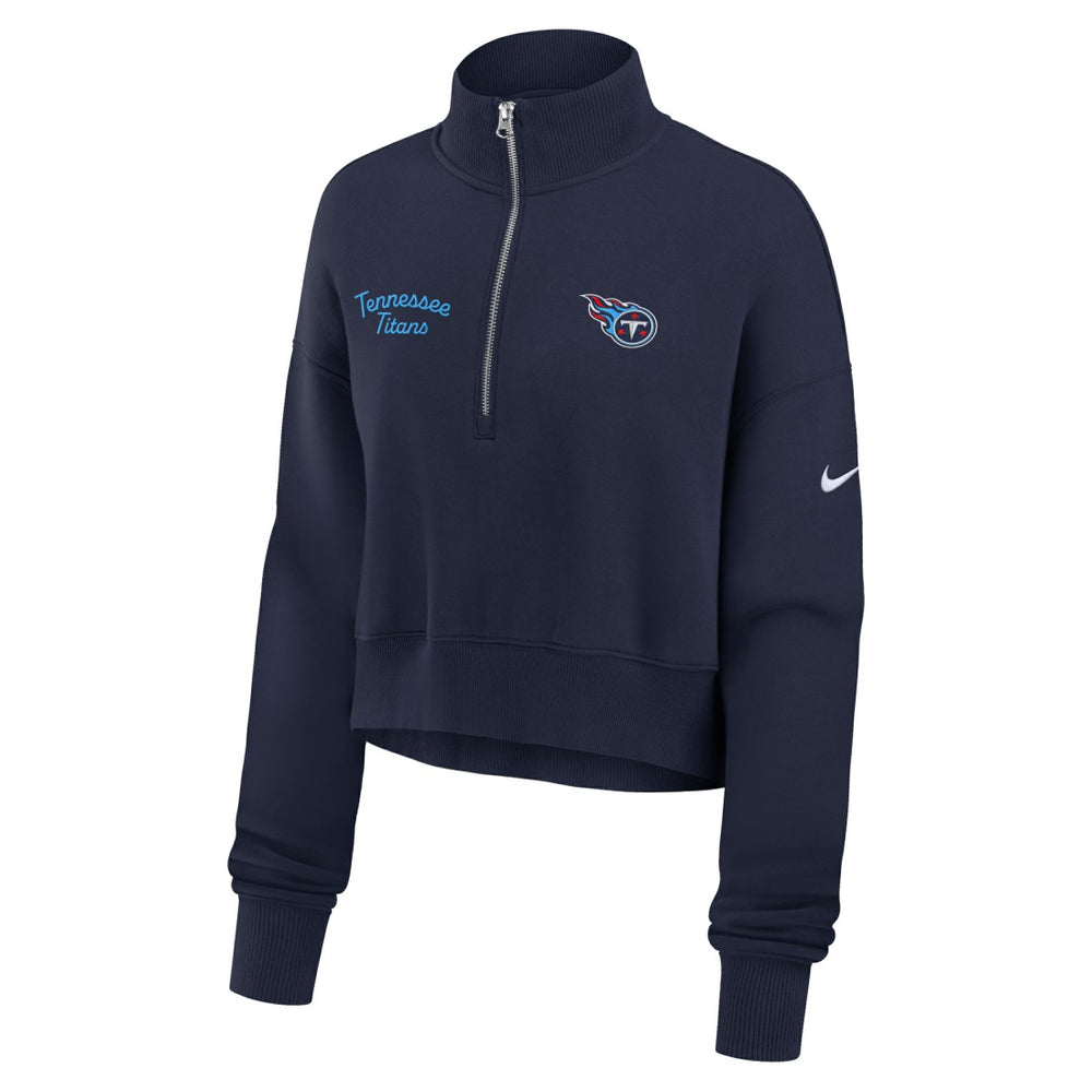 Tennessee Titans Women's Primetime Phoenix Half-Zip Sweatshirt Navy