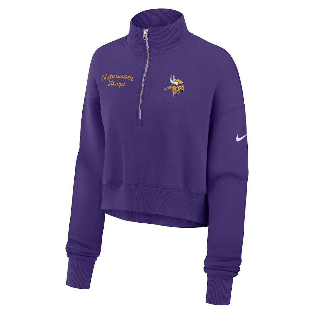 Minnesota Vikings Women's Primetime Phoenix Half-Zip Sweatshirt Purple