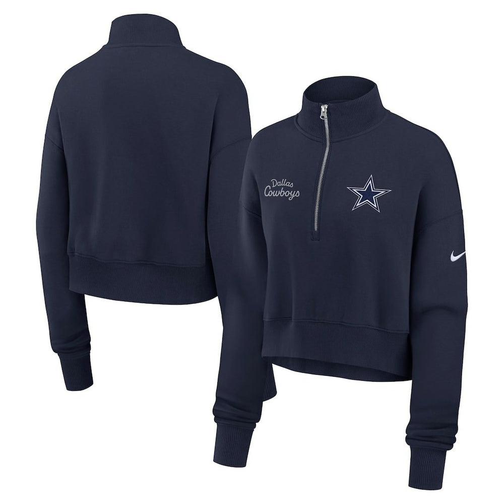 Dallas Cowboys Women's Primetime Phoenix Half-Zip Sweatshirt Navy