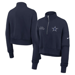 Dallas Cowboys Women's Primetime Phoenix Half-Zip Sweatshirt Navy