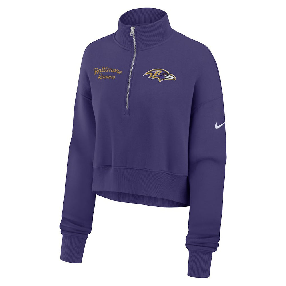 Baltimore Ravens Women's Primetime Phoenix Half-Zip Sweatshirt Purple
