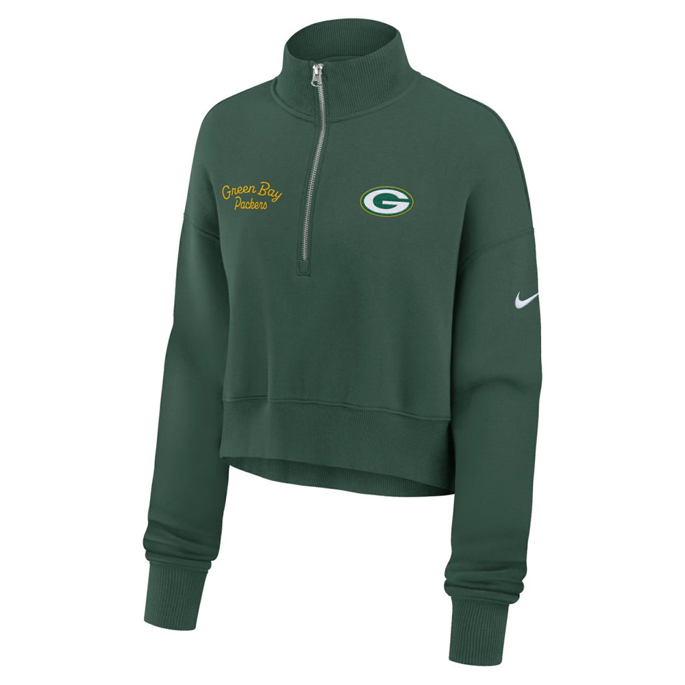Green Bay Packers Women's Primetime Phoenix Half-Zip Sweatshirt Green