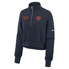 Chicago Bears Women's Primetime Phoenix Half-Zip Sweatshirt Navy