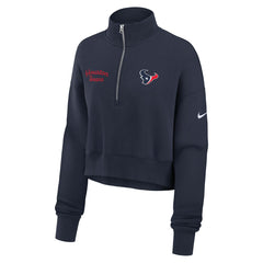 Houston Texans Women's Primetime Phoenix Half-Zip Sweatshirt Navy