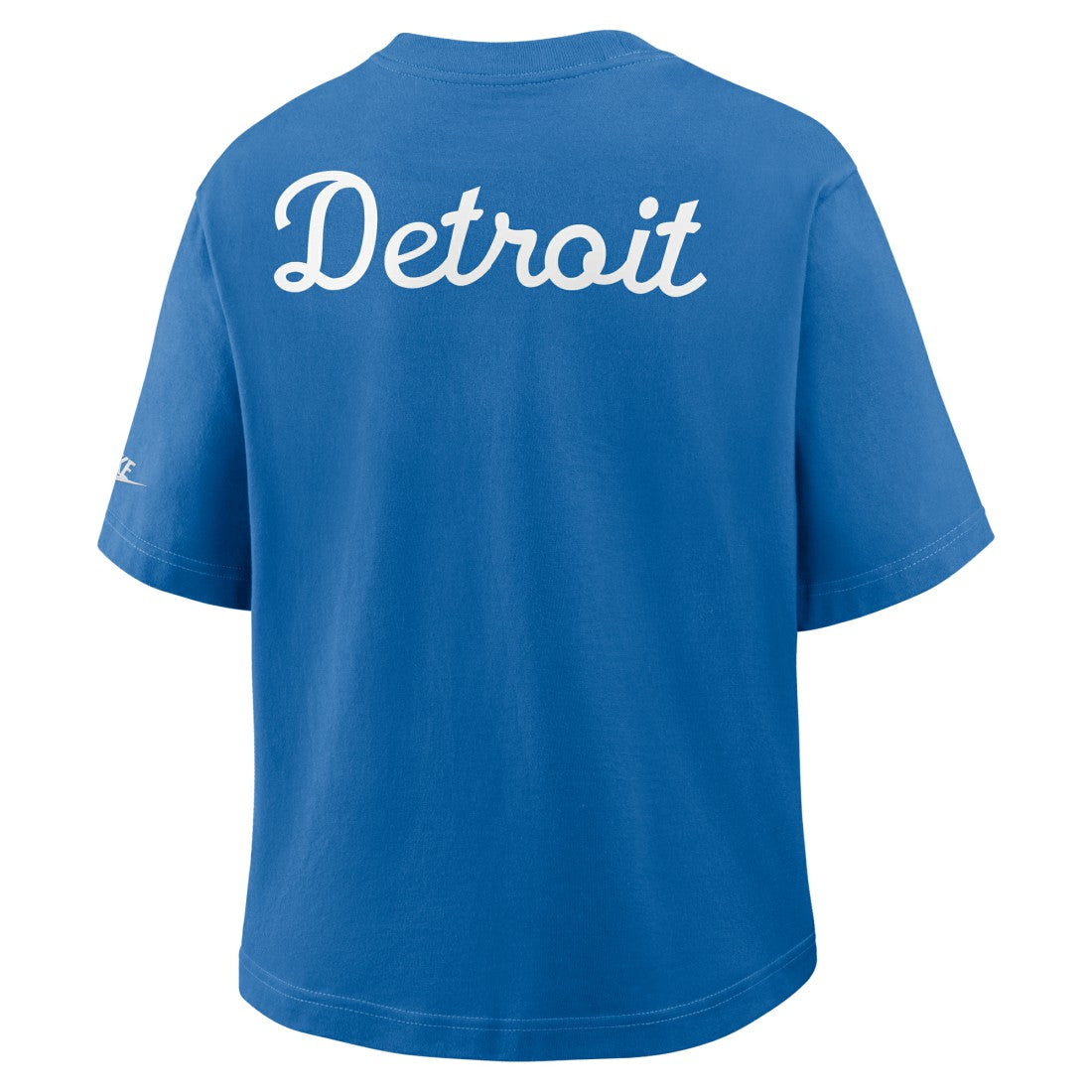 Detroit Lions Women's Rewind Pocket Boxy T-Shirt Blue