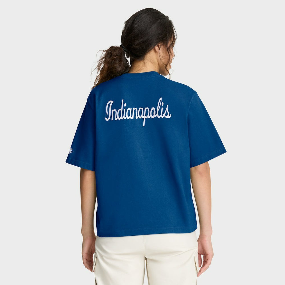 Indianapolis Colts Women's Rewind Pocket Boxy T-Shirt Royal