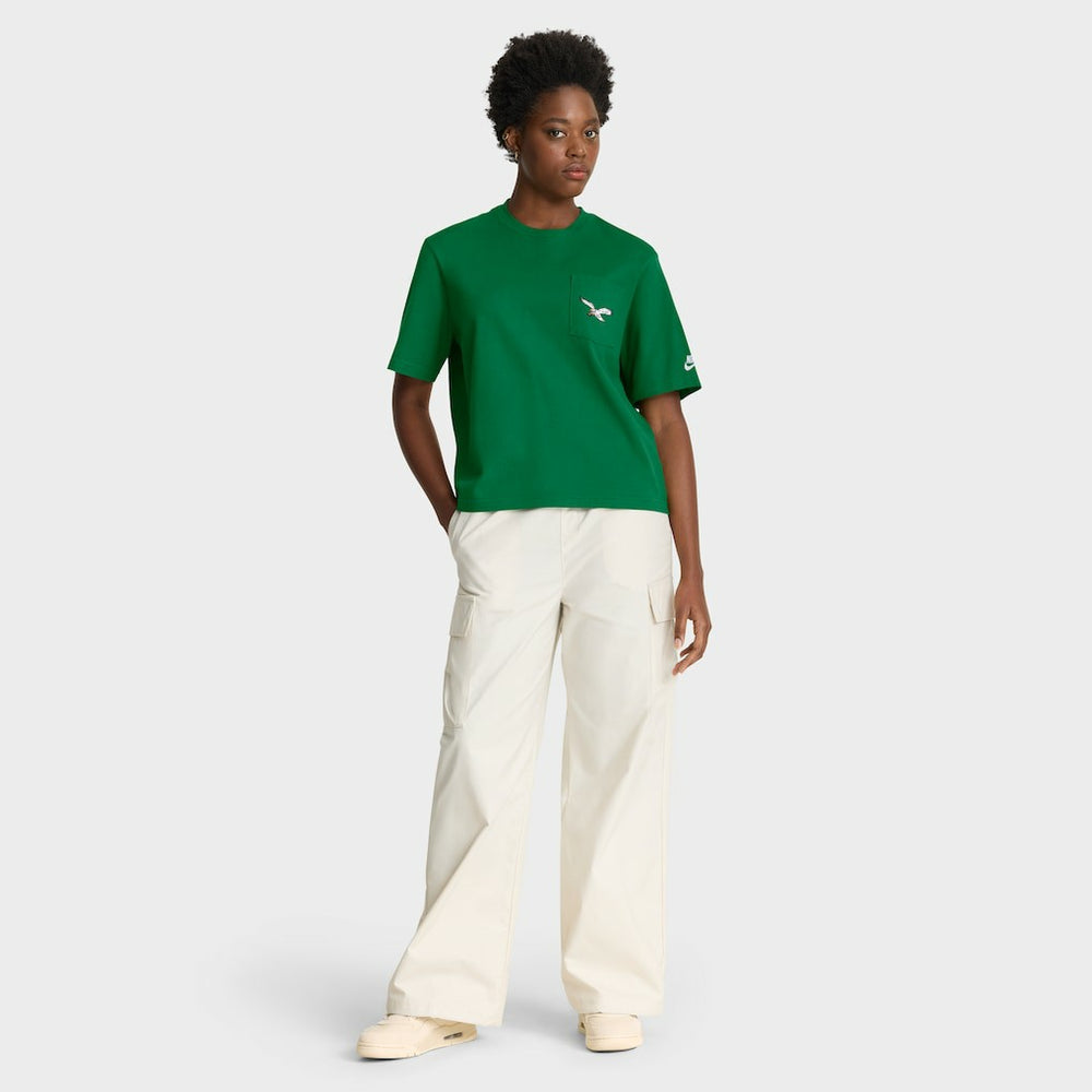 Philadelphia Eagles Women's Rewind Pocket Boxy T-Shirt Kelly Green
