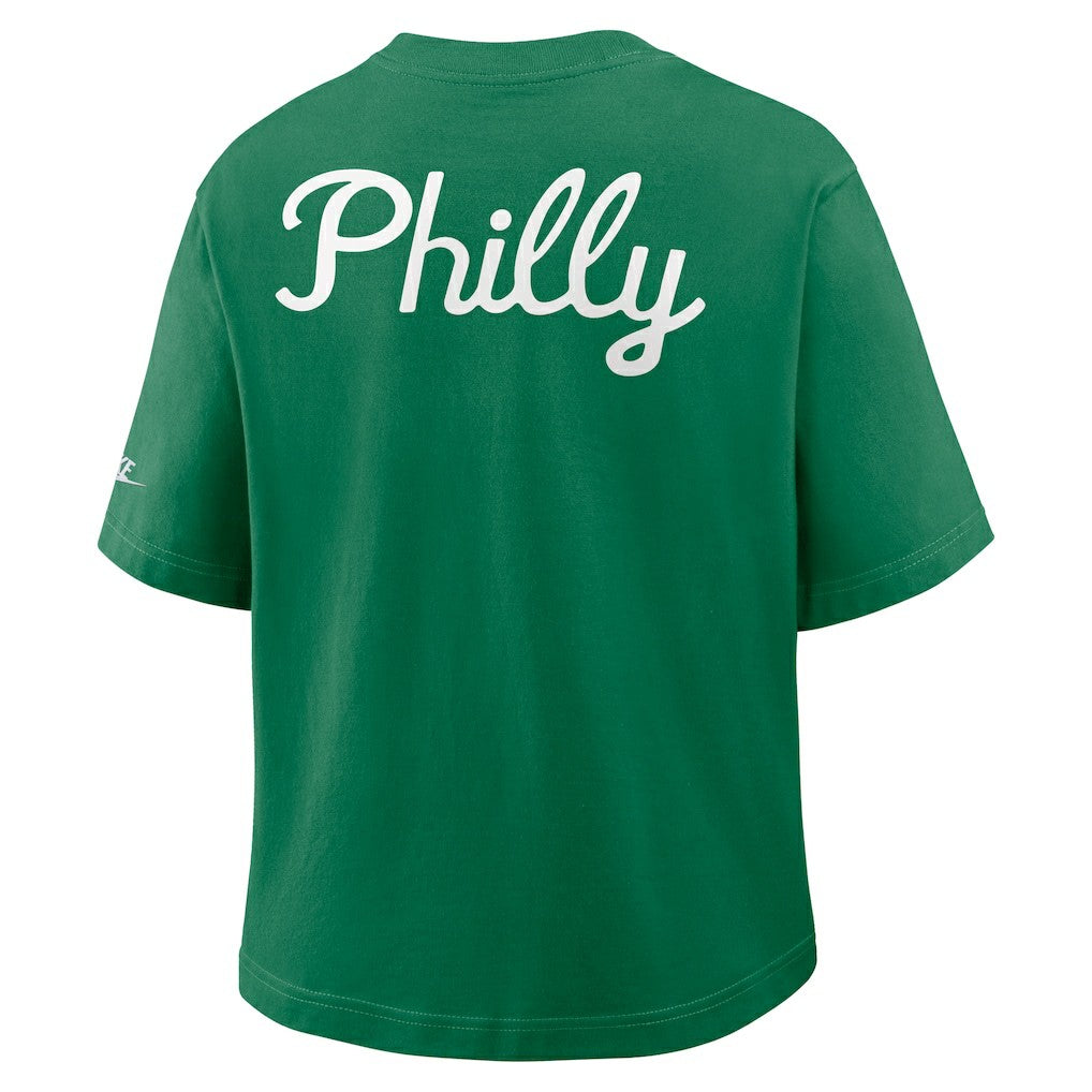 Philadelphia Eagles Women's Rewind Pocket Boxy T-Shirt Kelly Green