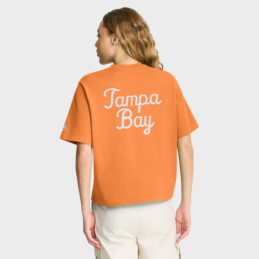 Tampa Bay Buccaneers Women's Rewind Pocket Boxy T-Shirt Orange
