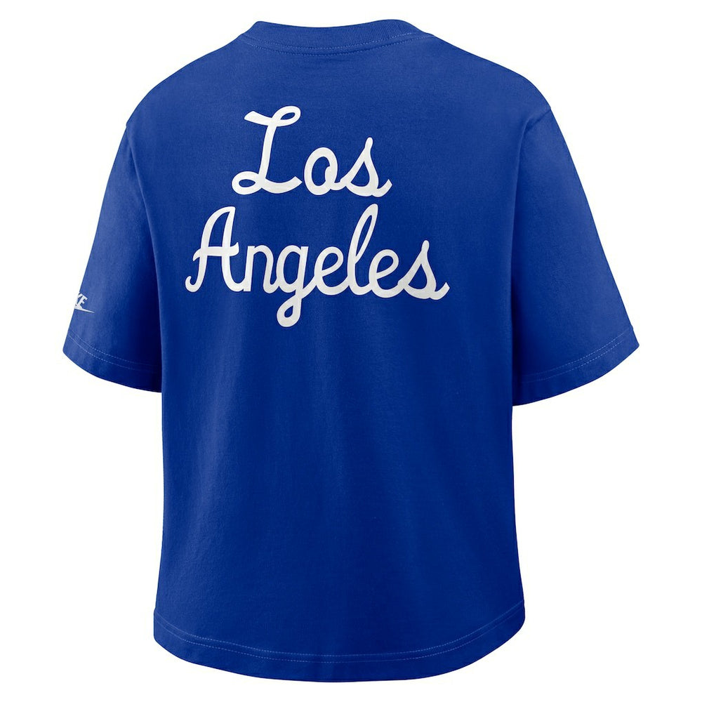 Los Angeles Rams Women's Rewind Pocket Boxy T-Shirt Royal