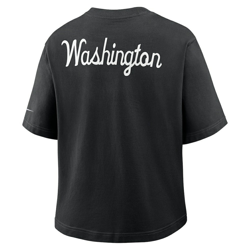 Washington Commanders Women's Rewind Pocket Boxy T-Shirt Black