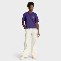 Minnesota Vikings Women's Rewind Pocket Boxy T-Shirt Purple