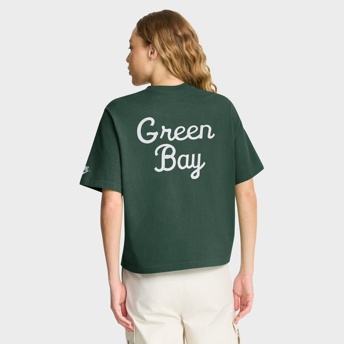 Green Bay Packers Women's Rewind Pocket Boxy T-Shirt Green
