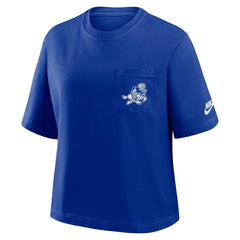 Dallas Cowboys Women's Rewind Pocket Boxy T-Shirt Royal