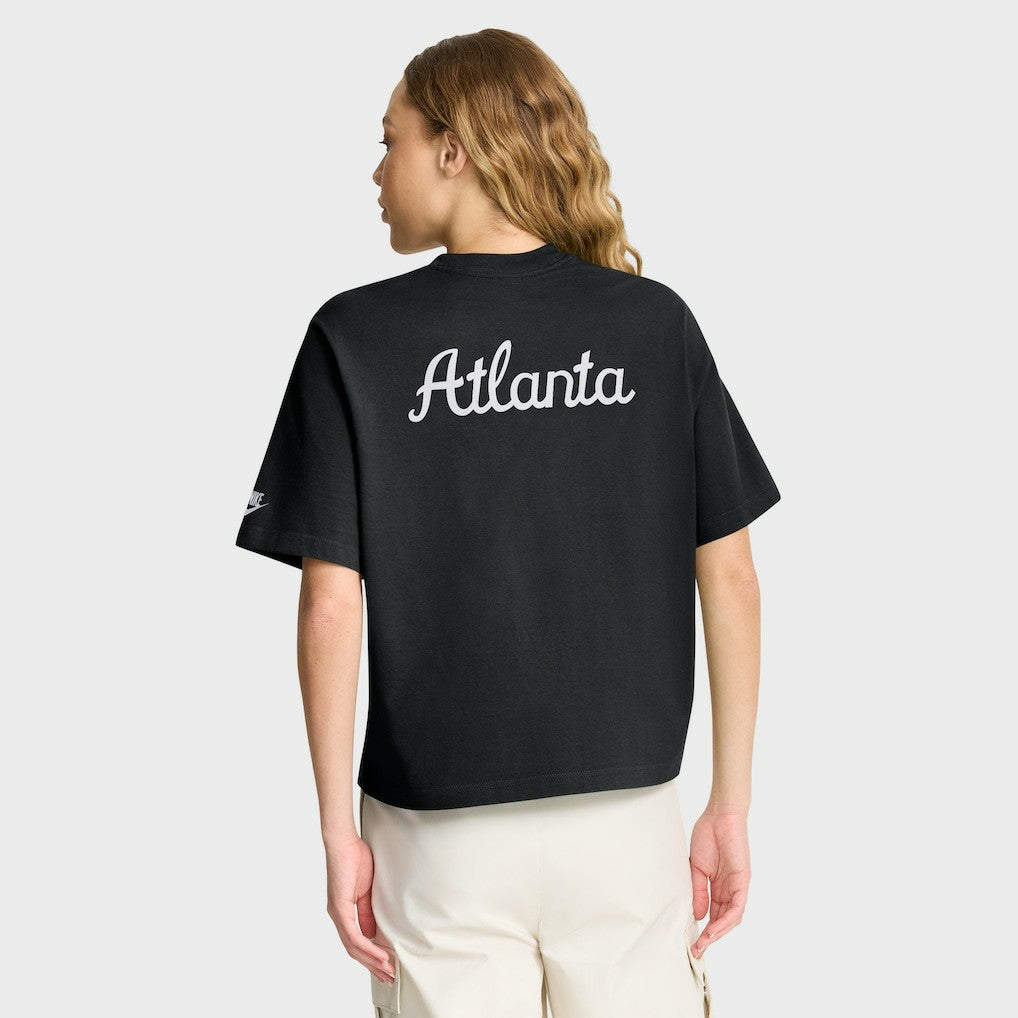 Atlanta Falcons Women's Rewind Pocket Boxy T-Shirt Black