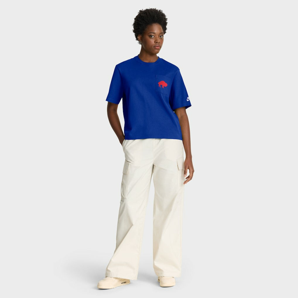 Buffalo Bills Women's Rewind Pocket Boxy T-Shirt Royal