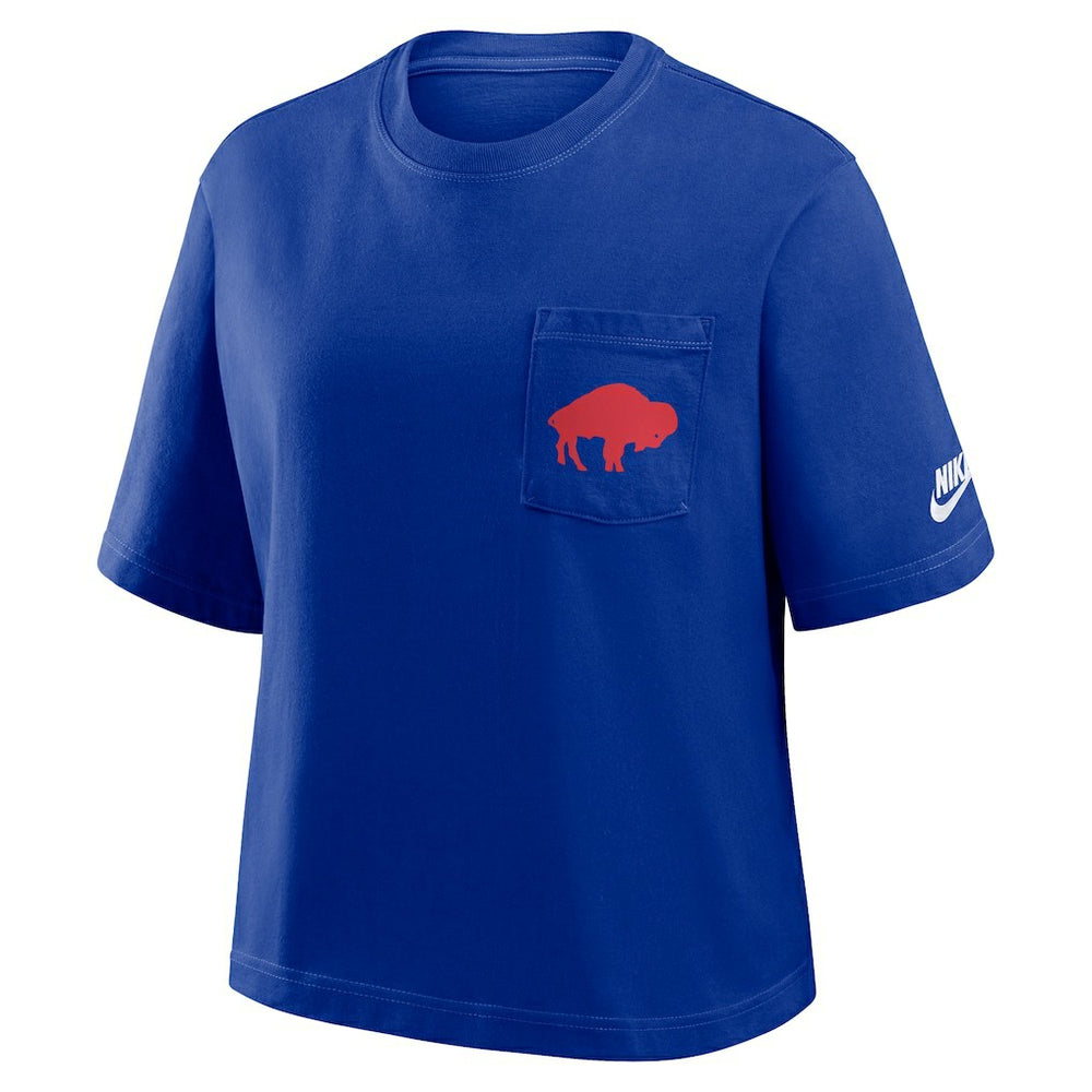 Buffalo Bills Women's Rewind Pocket Boxy T-Shirt Royal