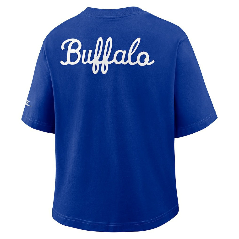 Buffalo Bills Women's Rewind Pocket Boxy T-Shirt Royal