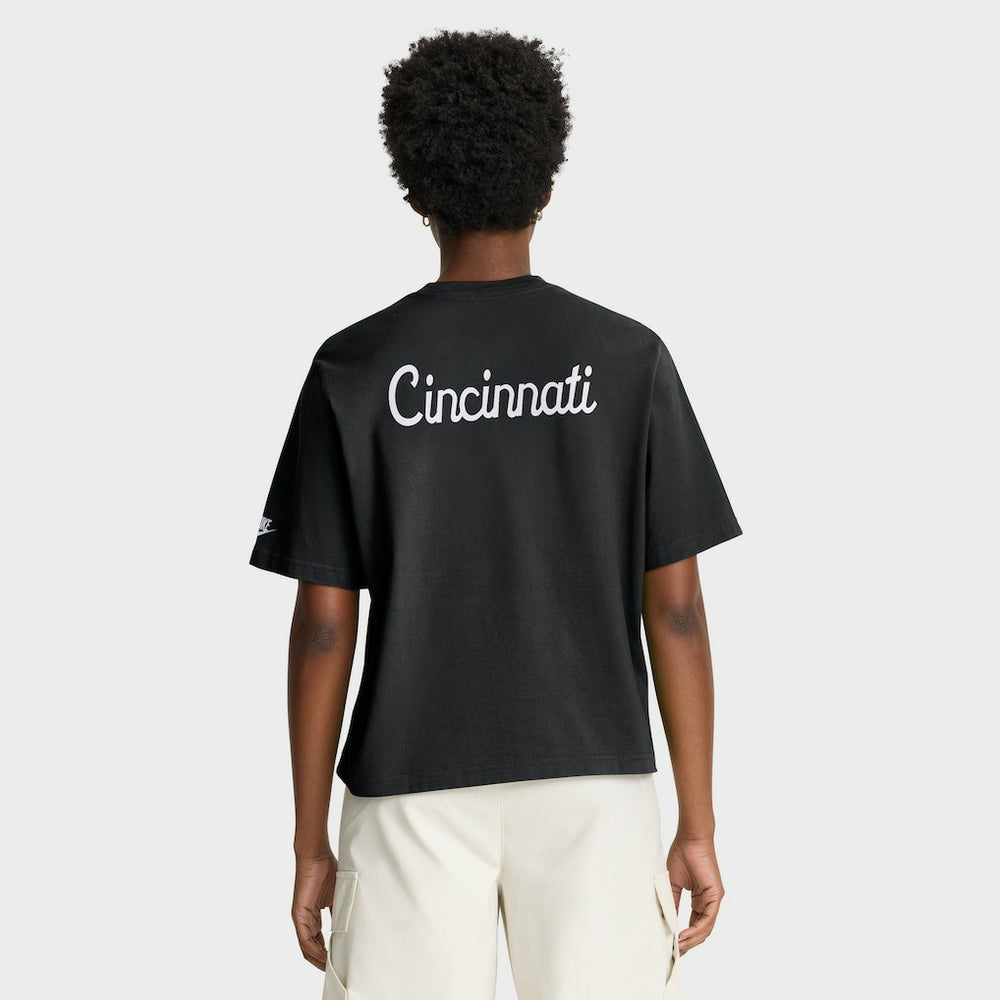Cincinnati Bengals Women's Rewind Pocket Boxy T-Shirt Black