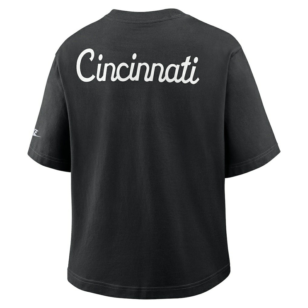Cincinnati Bengals Women's Rewind Pocket Boxy T-Shirt Black