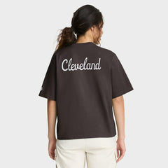 Cleveland Browns Women's Rewind Pocket Boxy T-Shirt Brown