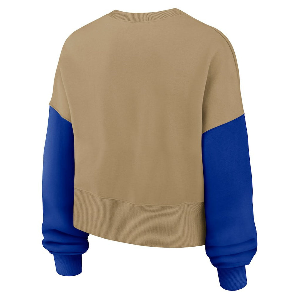 Buffalo Bills Women's Oversized Rewind Pullover Sweatshirt Tan