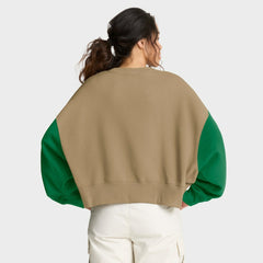 Philadelphia Eagles Women's Oversized Rewind Pullover Sweatshirt Tan