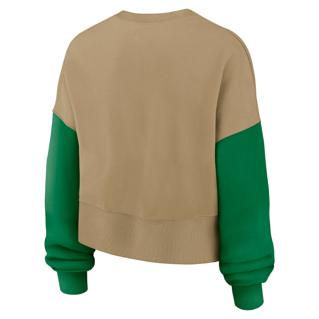 Philadelphia Eagles Women's Oversized Rewind Pullover Sweatshirt Tan