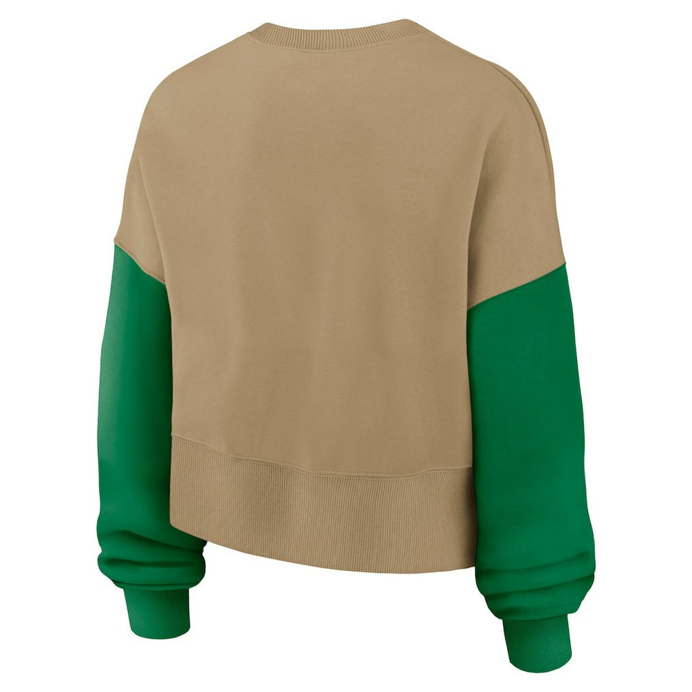 Philadelphia Eagles Women's Oversized Rewind Pullover Sweatshirt Tan