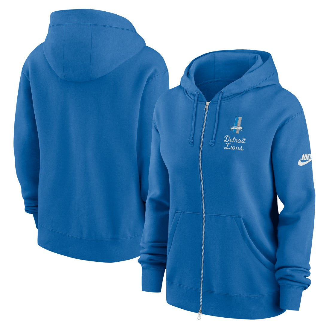 Detroit Lions Women's Phoenix Rewind Full-Zip Hoodie Blue