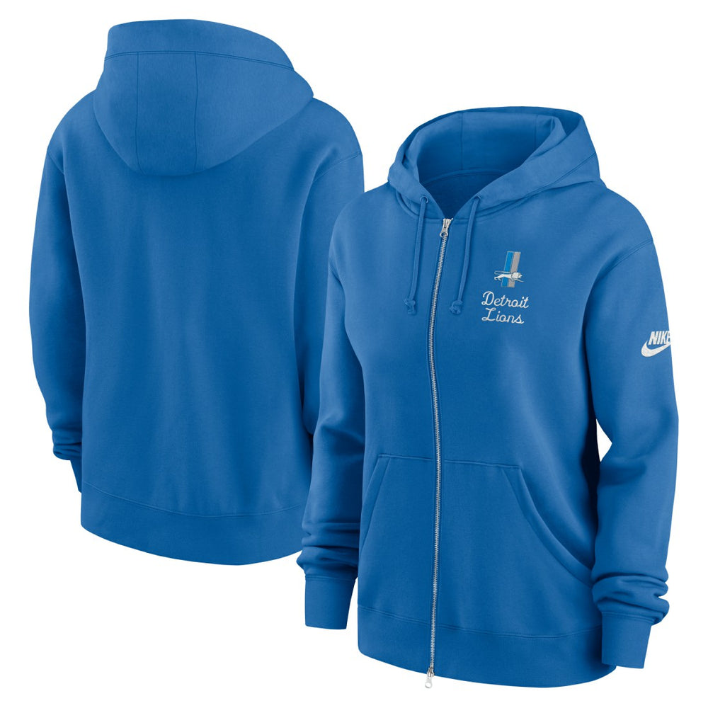 Detroit Lions Women's Phoenix Rewind Full-Zip Hoodie Blue