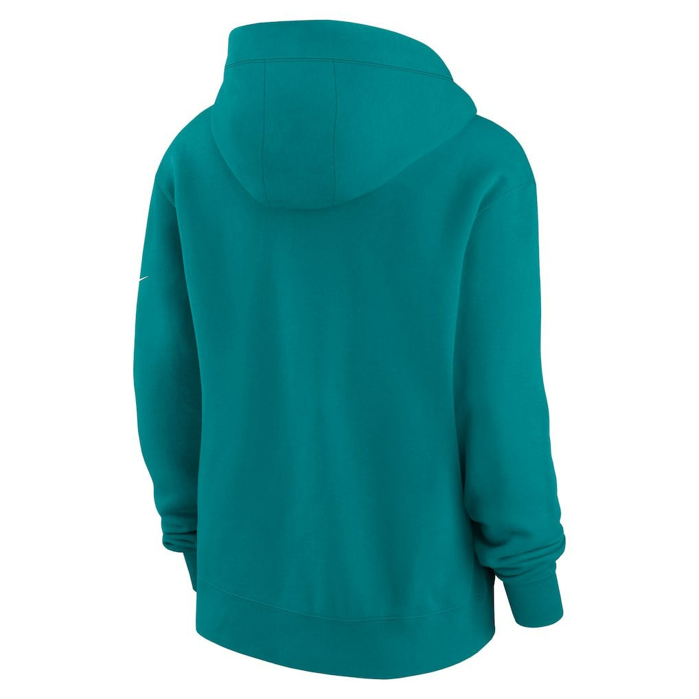 Miami Dolphins Women's Phoenix Rewind Full-Zip Hoodie Aqua