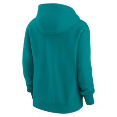 Miami Dolphins Women's Phoenix Rewind Full-Zip Hoodie Aqua