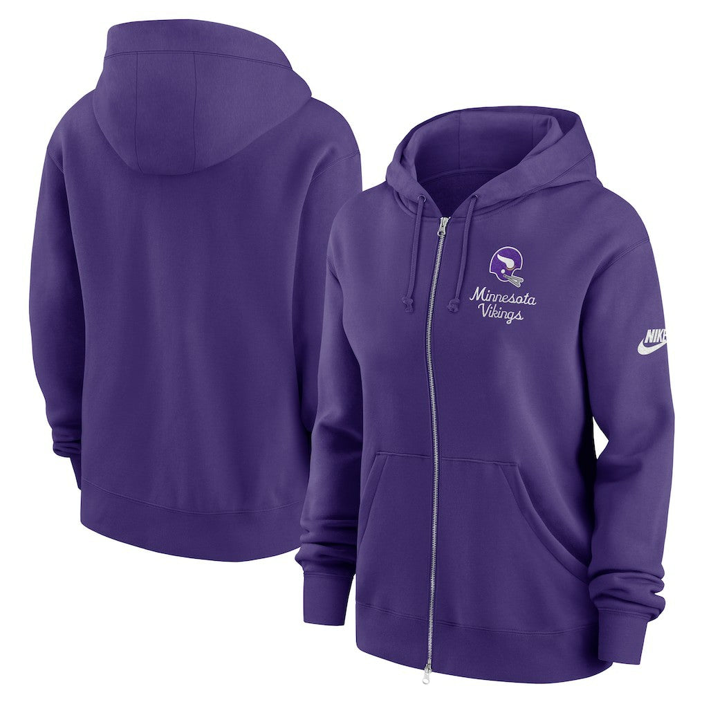 Minnesota Vikings Women's Phoenix Rewind Full-Zip Hoodie Purple