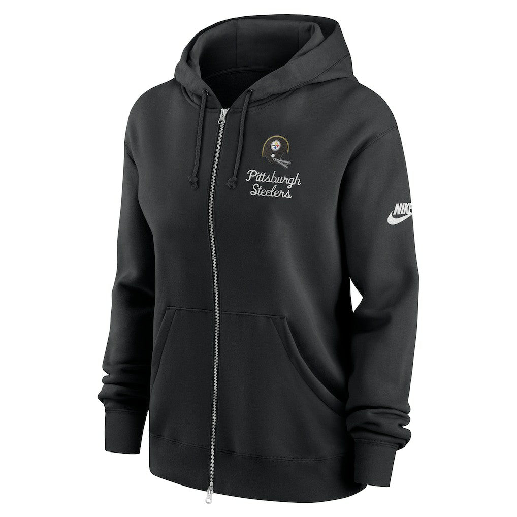 Pittsburgh Steelers Women's Phoenix Rewind Full-Zip Hoodie Black