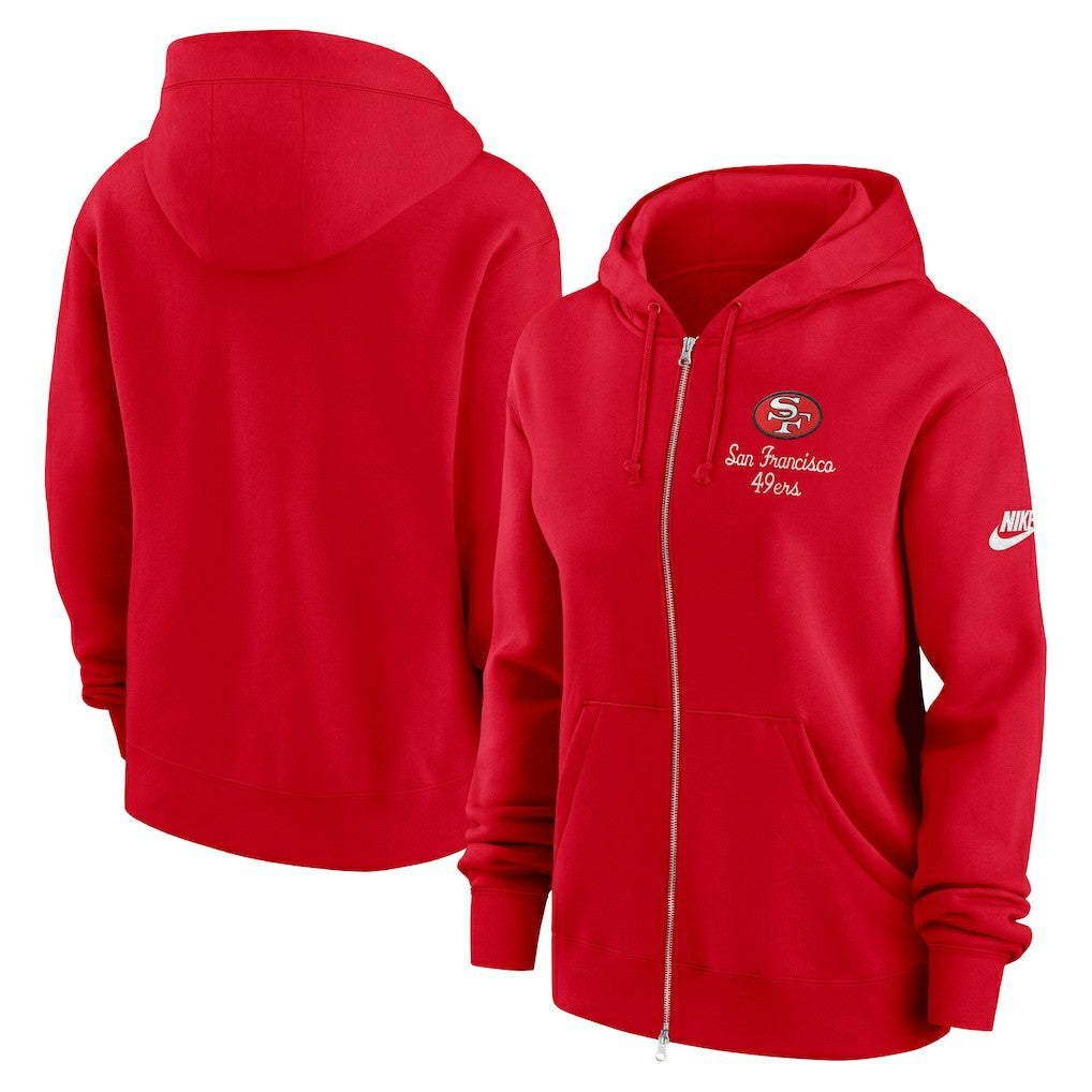 San Francisco 49ers Women's Phoenix Rewind Full-Zip Hoodie Scarlet