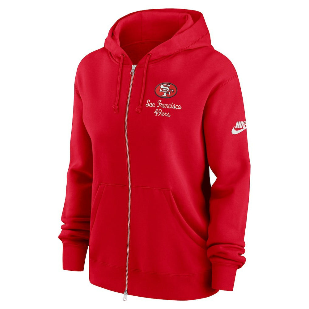 San Francisco 49ers Women's Phoenix Rewind Full-Zip Hoodie Scarlet