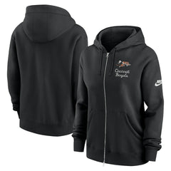 Cincinnati Bengals Women's Phoenix Rewind Full-Zip Hoodie Black