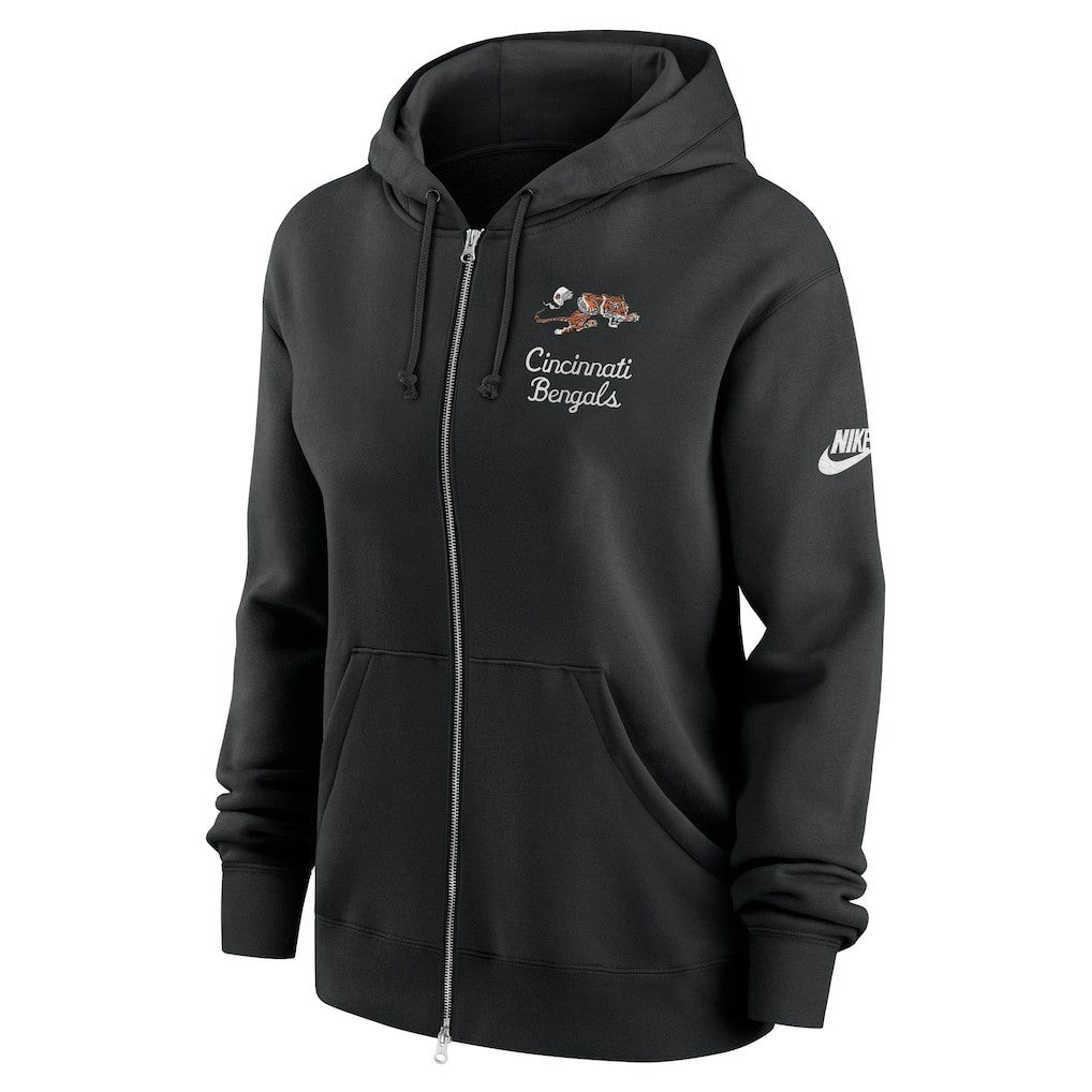 Cincinnati Bengals Women's Phoenix Rewind Full-Zip Hoodie Black