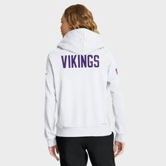 Minnesota Vikings Women's Alternate Logo Sideline Standard Issue Dri-FIT Hoodie White