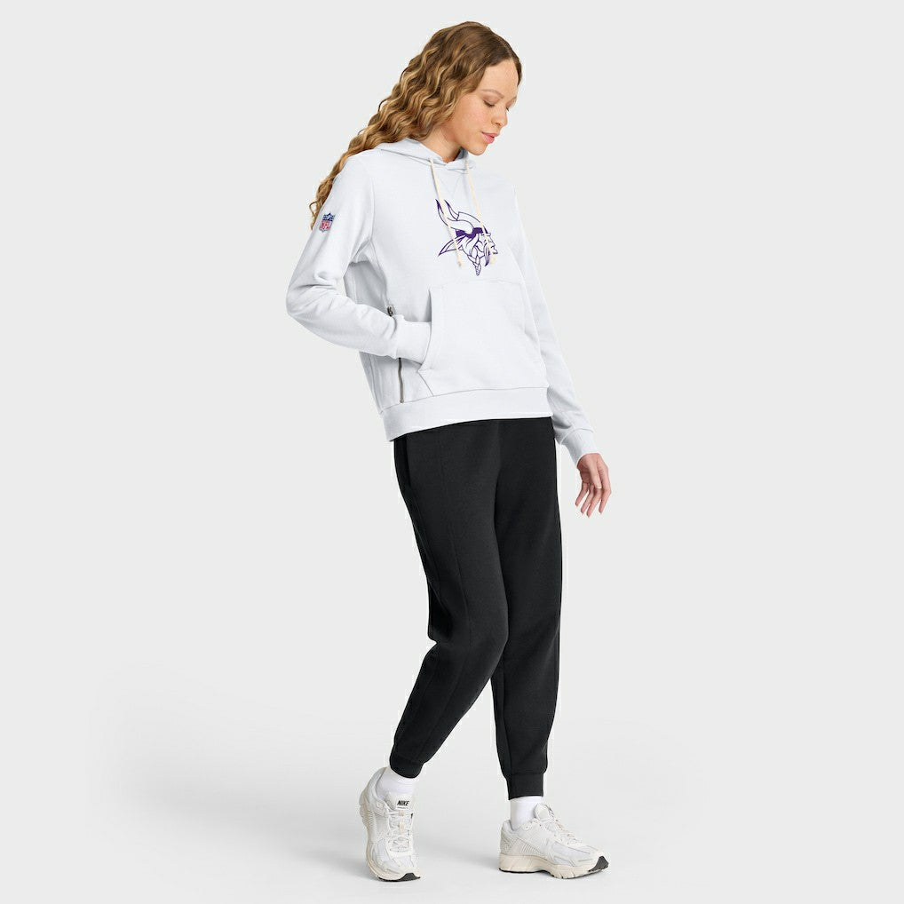 Minnesota Vikings Women's Alternate Logo Sideline Standard Issue Dri-FIT Hoodie White
