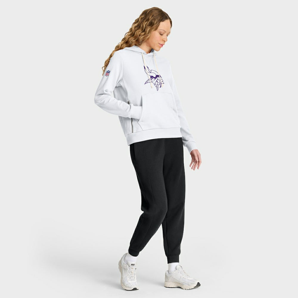 Minnesota Vikings Women's Alternate Logo Sideline Standard Issue Dri-FIT Hoodie White