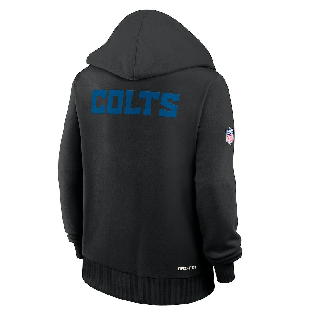 Indianapolis Colts Women's Alternate Logo Sideline Standard Issue Dri-FIT Hoodie Black