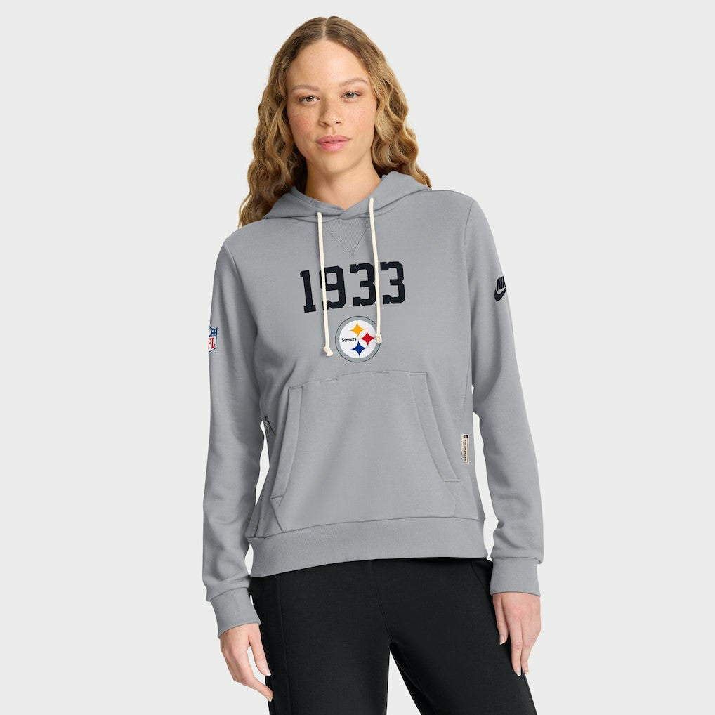 Pittsburgh Steelers Women's 1933 Sideline Standard Issue Dri-FIT Hoodie Gray