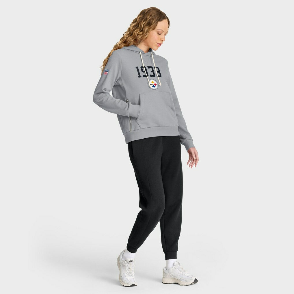Pittsburgh Steelers Women's 1933 Sideline Standard Issue Dri-FIT Hoodie Gray